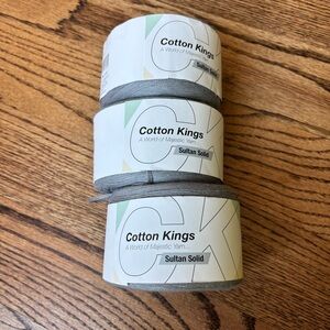 Cotton Kings Sultan Solid Yarn Hobbii 100% Cotton Super Fine Knitting Lot of 3